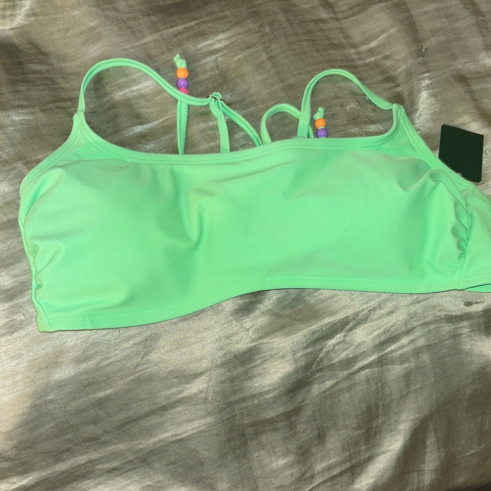 Lime green bikini top